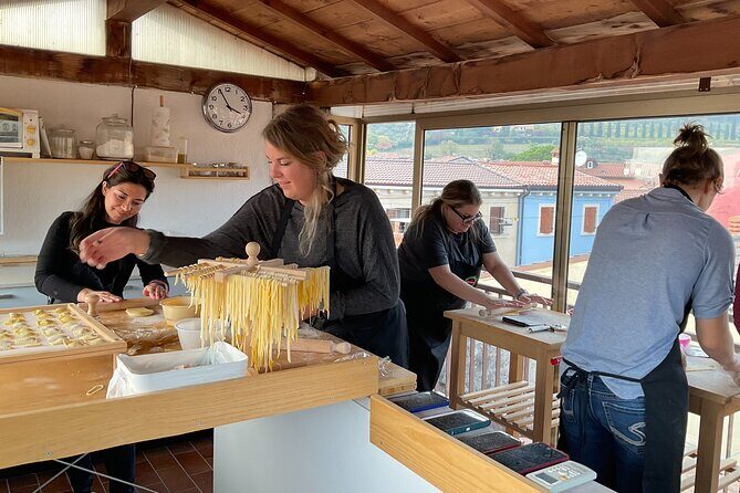 Cooking Class Verona,Cooking in a Crystal Kitchen - Handmade pasta lesson: fettuccine plus bigoli