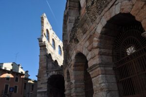 Excursion in Verona. - Arena di Verona area: the secrets lesson starts at the front door